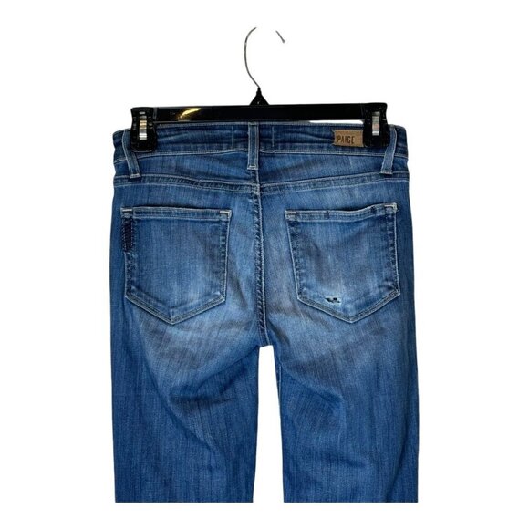 Paige Jeans Women 24 Blue Raya Medium Wash Stretch Denim Skyline Skinny - Picture 5 of 12